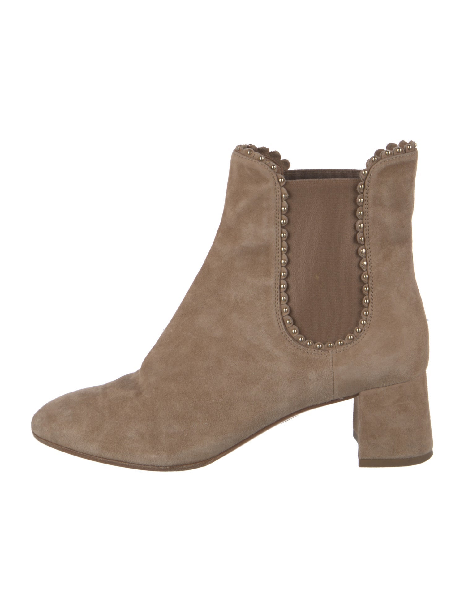 Aquazzura Suede Beaded Accents Chelsea Boots