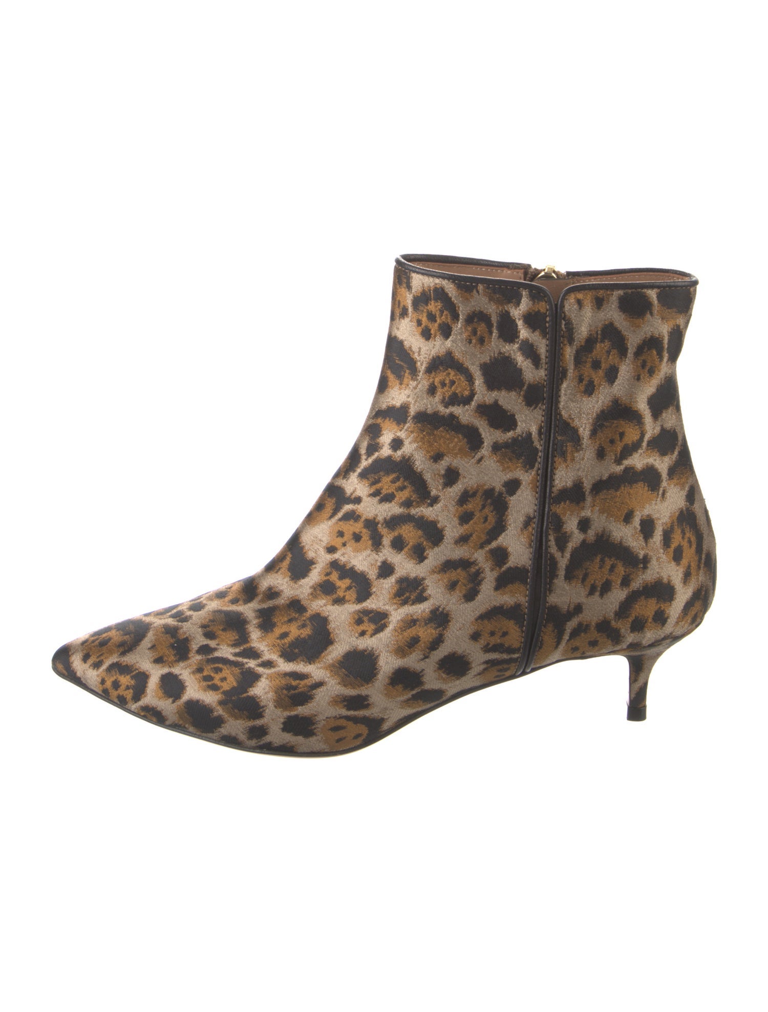 Aquazzura Canvas Animal Print Boots