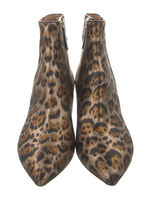 Aquazzura Canvas Animal Print Boots