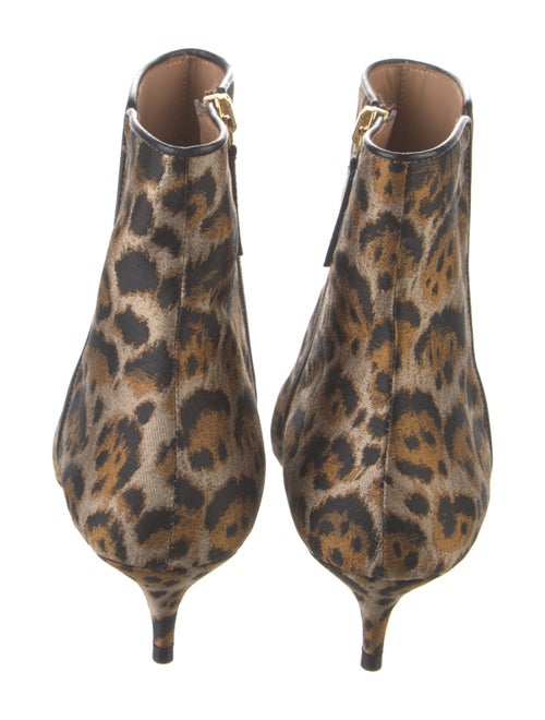 Aquazzura Canvas Animal Print Boots
