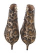 Aquazzura Canvas Animal Print Boots