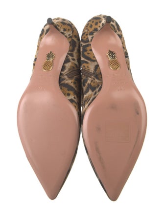 Aquazzura Canvas Animal Print Boots