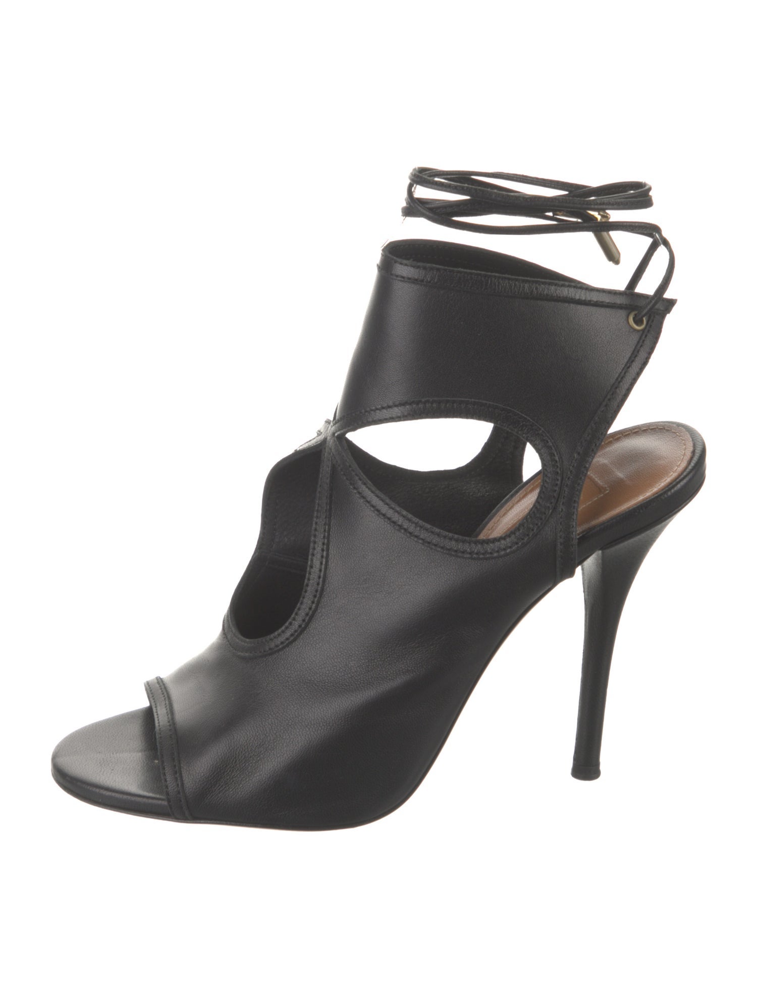 Aquazzura Leather Cutout Accent Sandals