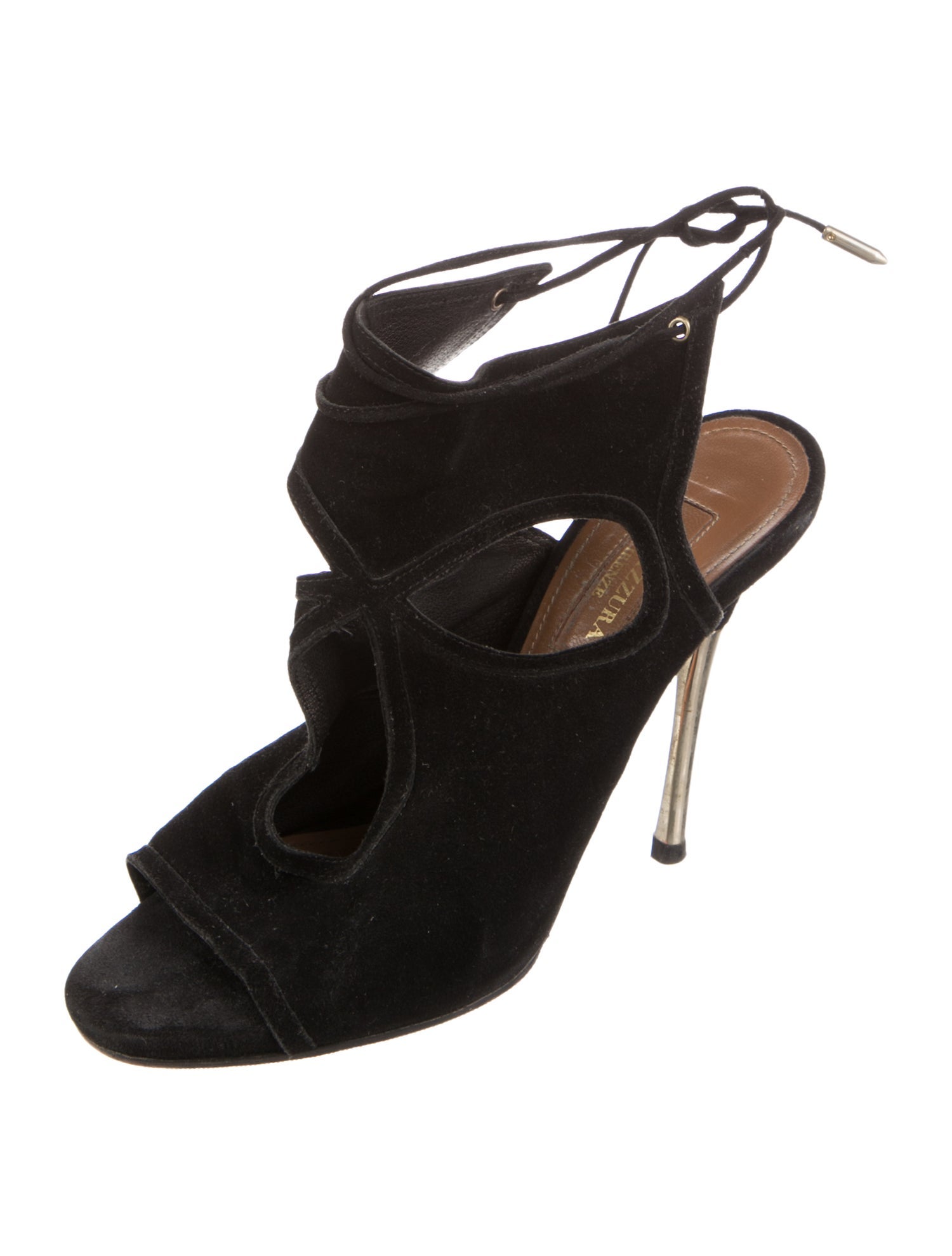Aquazzura Suede Cutout Accent Sandals