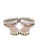 Aquazzura Leather Fringe Trim Accent Slides