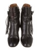 Aquazzura Leather Fringe Trim Accent Boots
