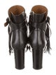 Aquazzura Leather Fringe Trim Accent Boots