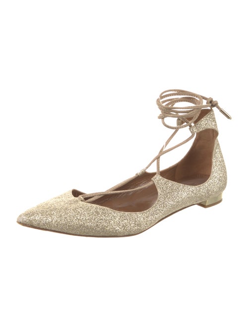 Aquazzura Glitter Glitter Accents Flats