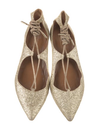 Aquazzura Glitter Glitter Accents Flats