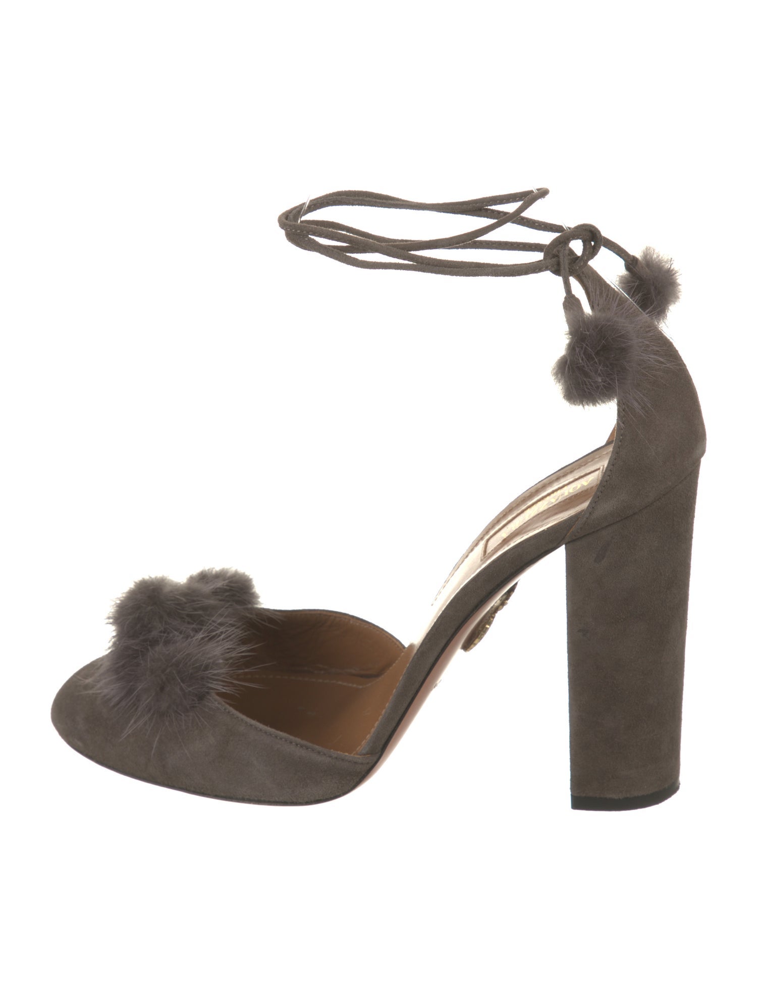 Aquazzura Suede Tassel Accents D'Orsay Pumps