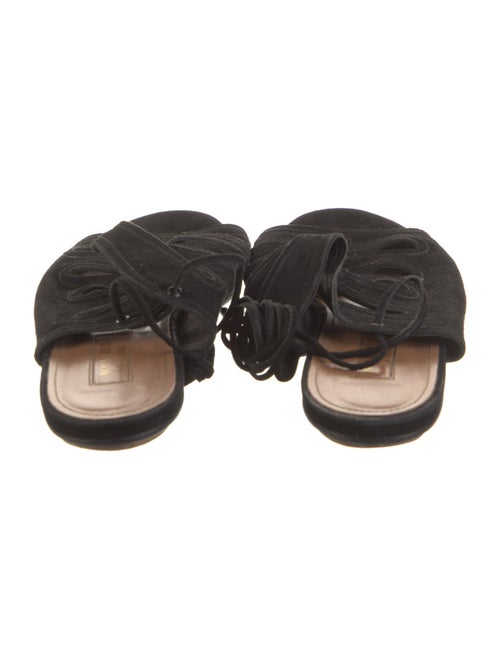 Aquazzura Suede Cutout Accent Sandals