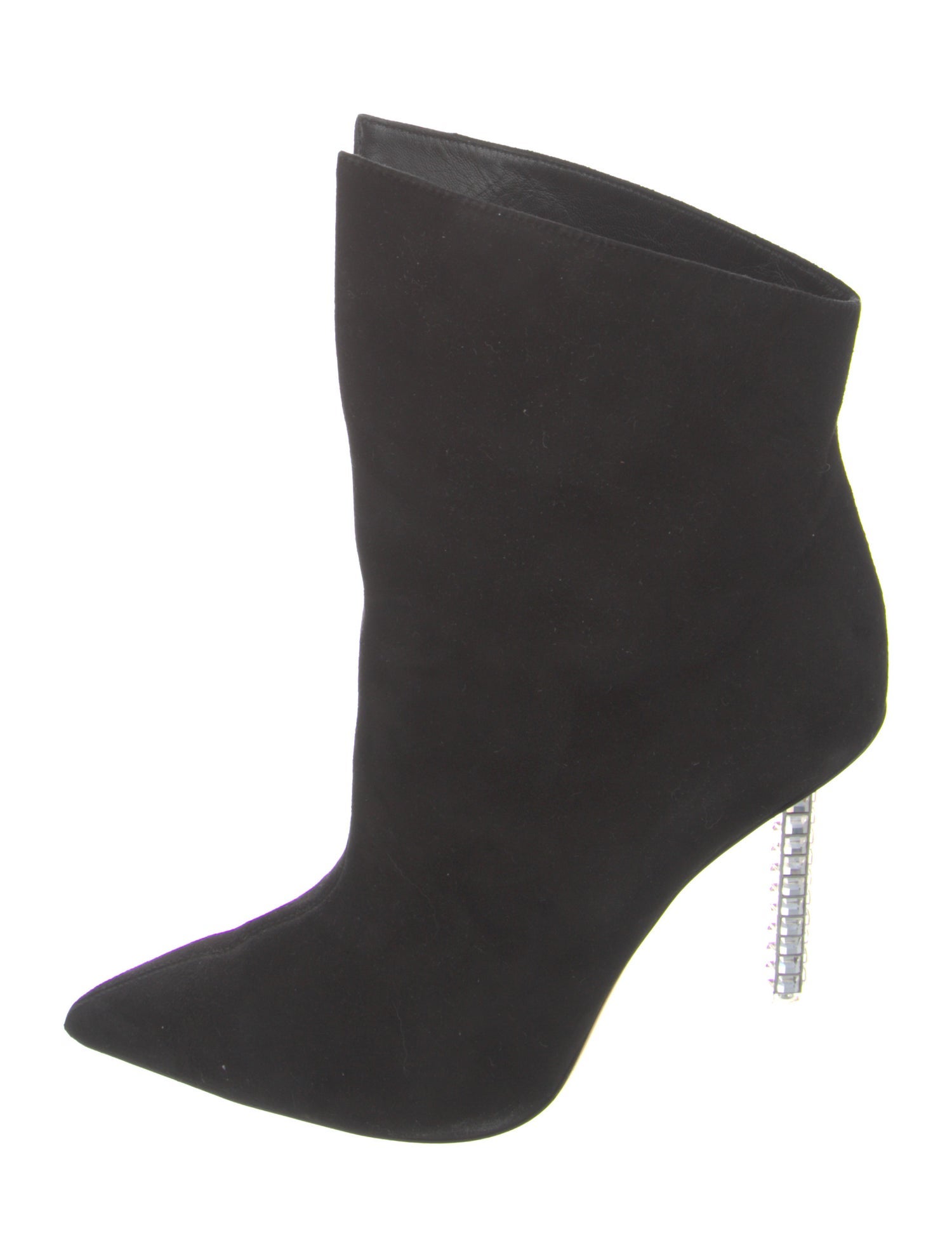 Aquazzura Suede Crystal Embellishments Boots