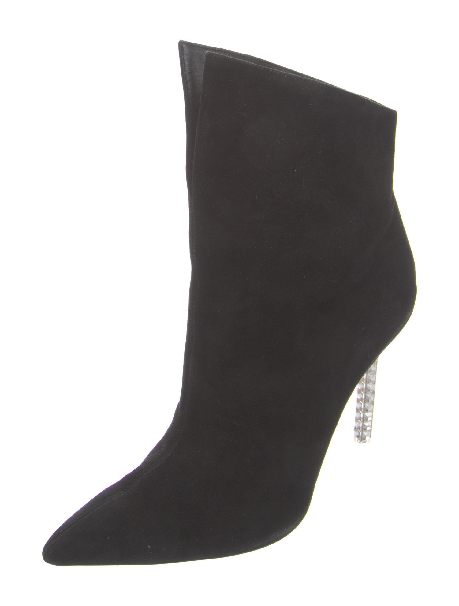 Aquazzura Suede Crystal Embellishments Boots