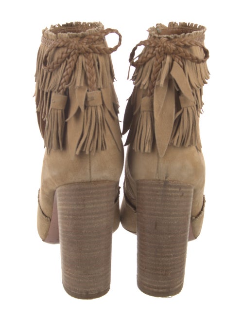 Aquazzura Suede Tassel Accents Boots