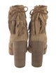 Aquazzura Suede Tassel Accents Boots