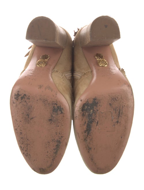 Aquazzura Suede Tassel Accents Boots