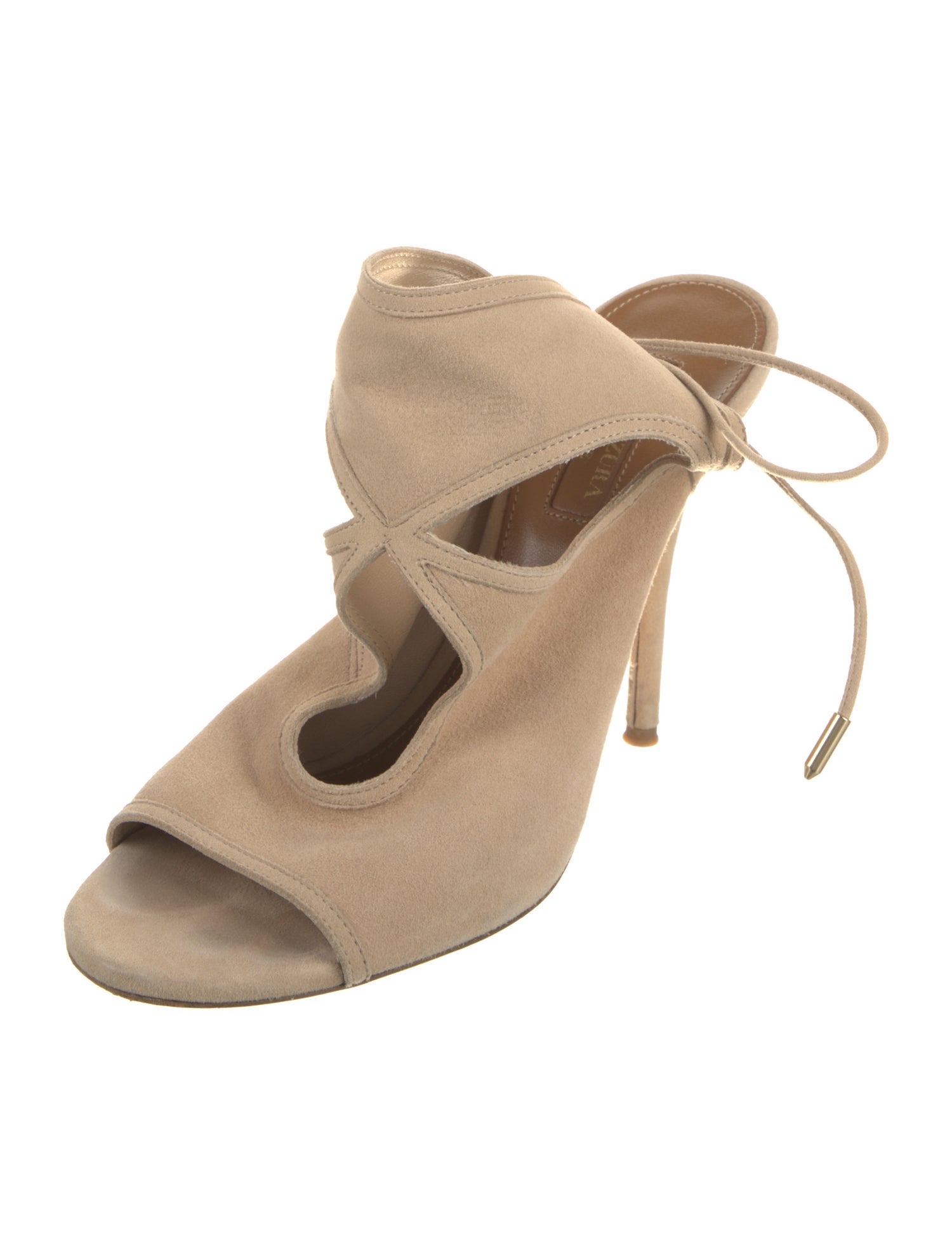 Aquazzura Suede Slingback Sandals