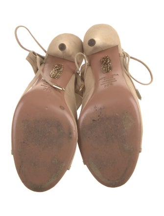 Aquazzura Suede Slingback Sandals