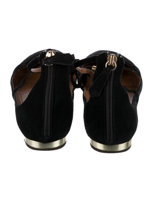 Aquazzura Suede Crystal Embellishments Flats