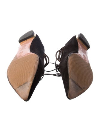 Aquazzura Suede Cutout Accent Flats