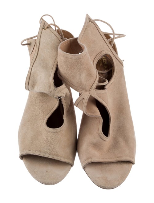 Aquazzura Suede T-Strap Sandals