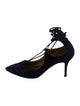 Aquazzura Suede T-Strap Pumps