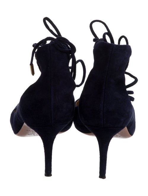 Aquazzura Suede T-Strap Pumps
