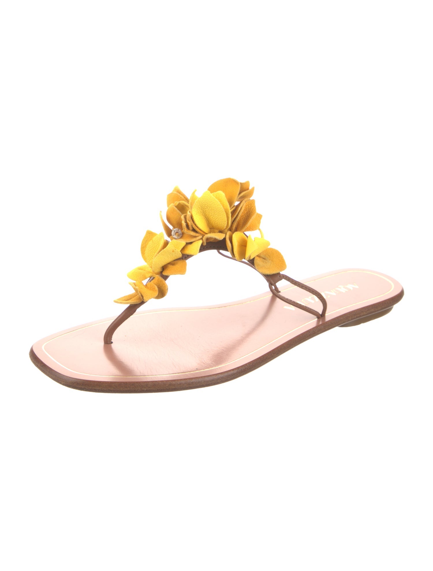 Aquazzura Leather Slides