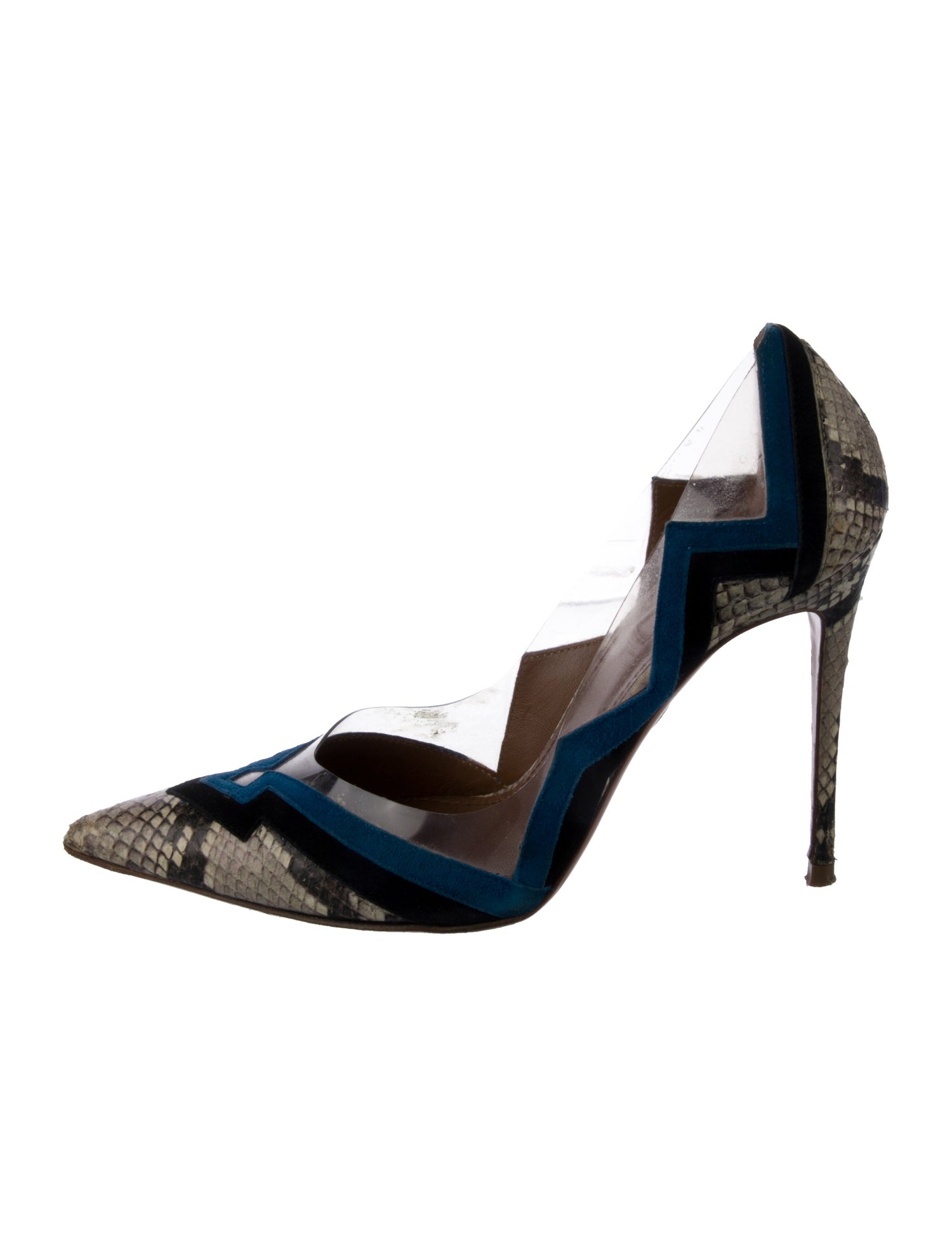 Aquazzura PVC Animal Print D'Orsay Pumps