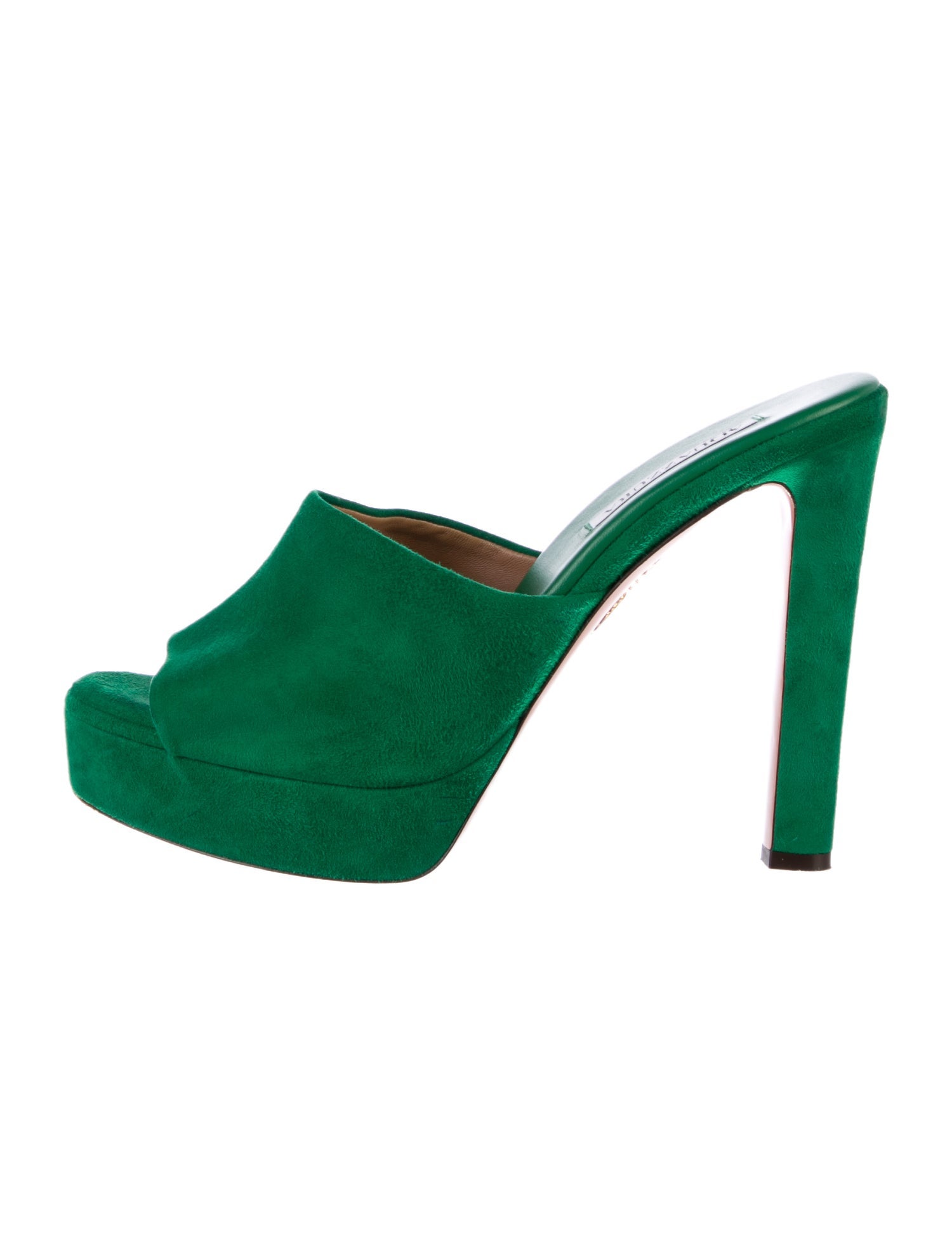 Aquazzura Suede Slides