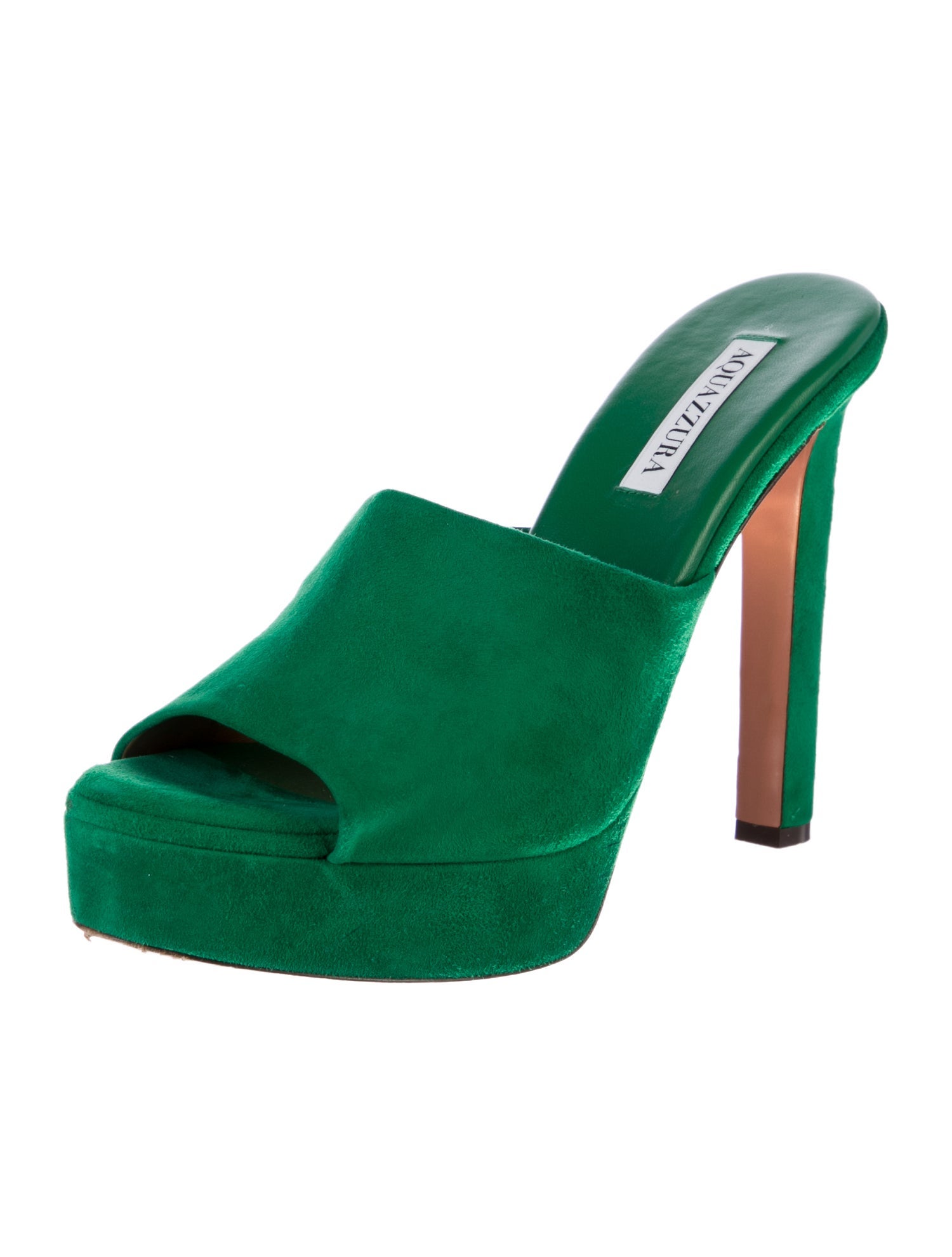 Aquazzura Suede Slides