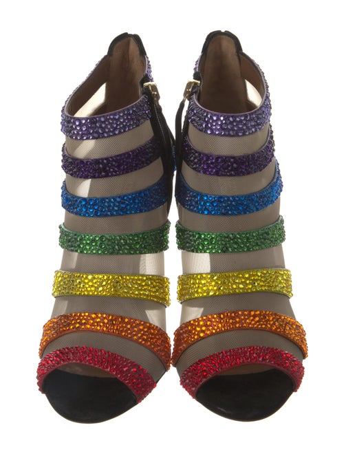 Aquazzura Mesh Colorblock Pattern Pumps