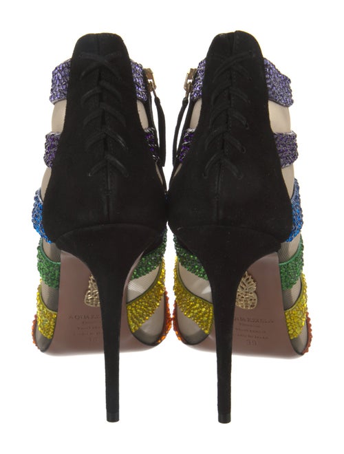 Aquazzura Mesh Colorblock Pattern Pumps