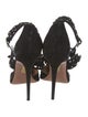 Aquazzura Suede Studded Accents D'Orsay Pumps