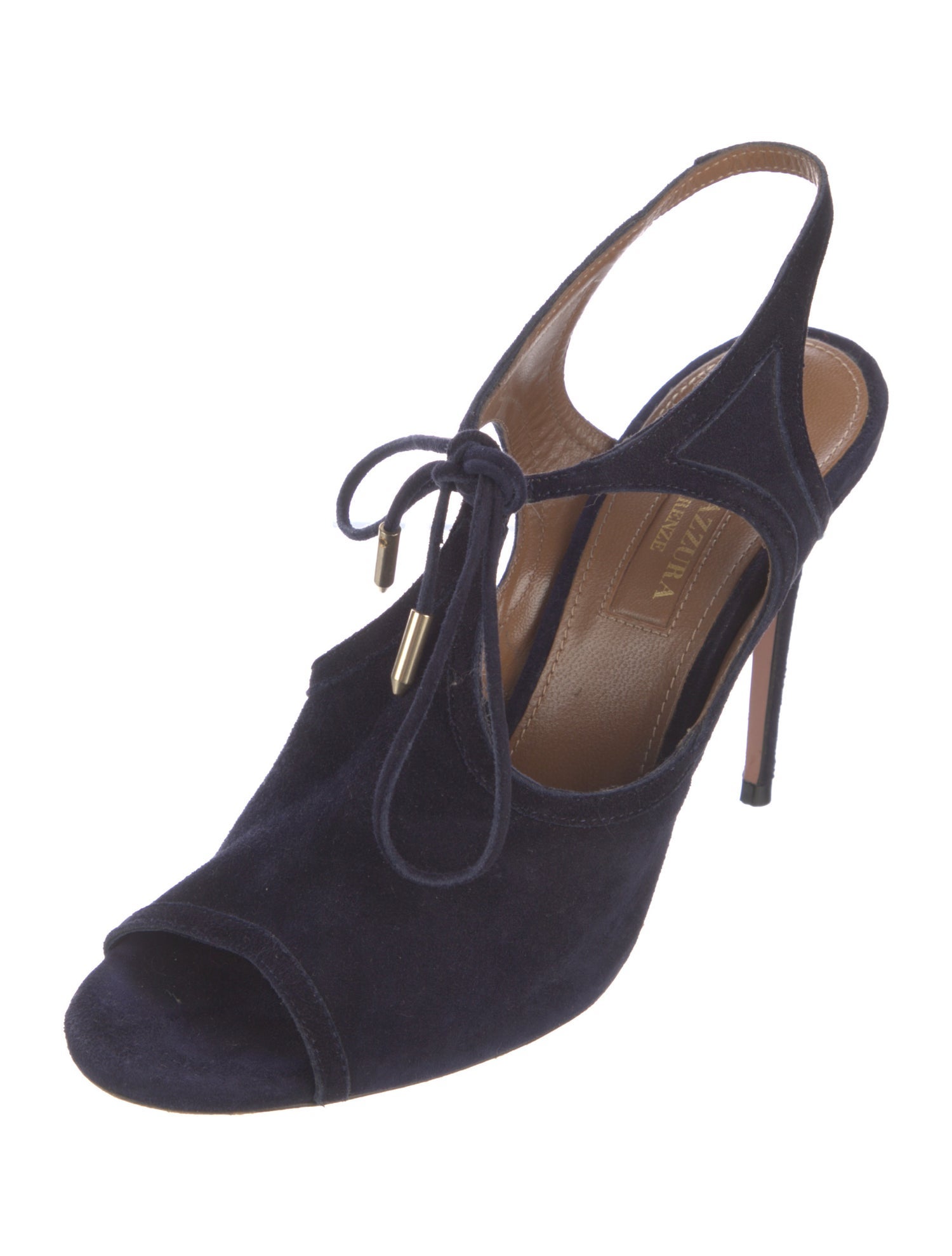 Aquazzura Suede T-Strap Pumps