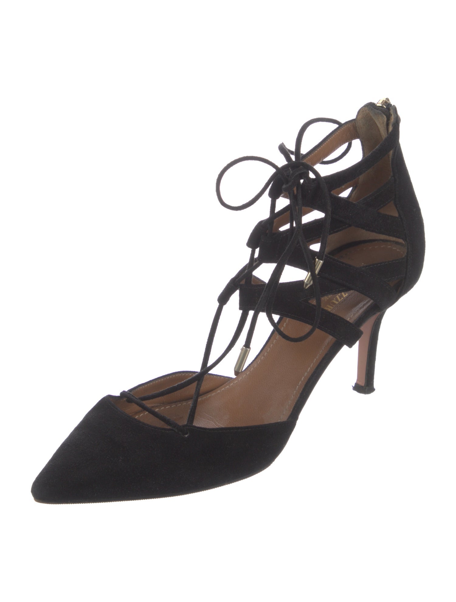 Aquazzura Suede D'Orsay Pumps