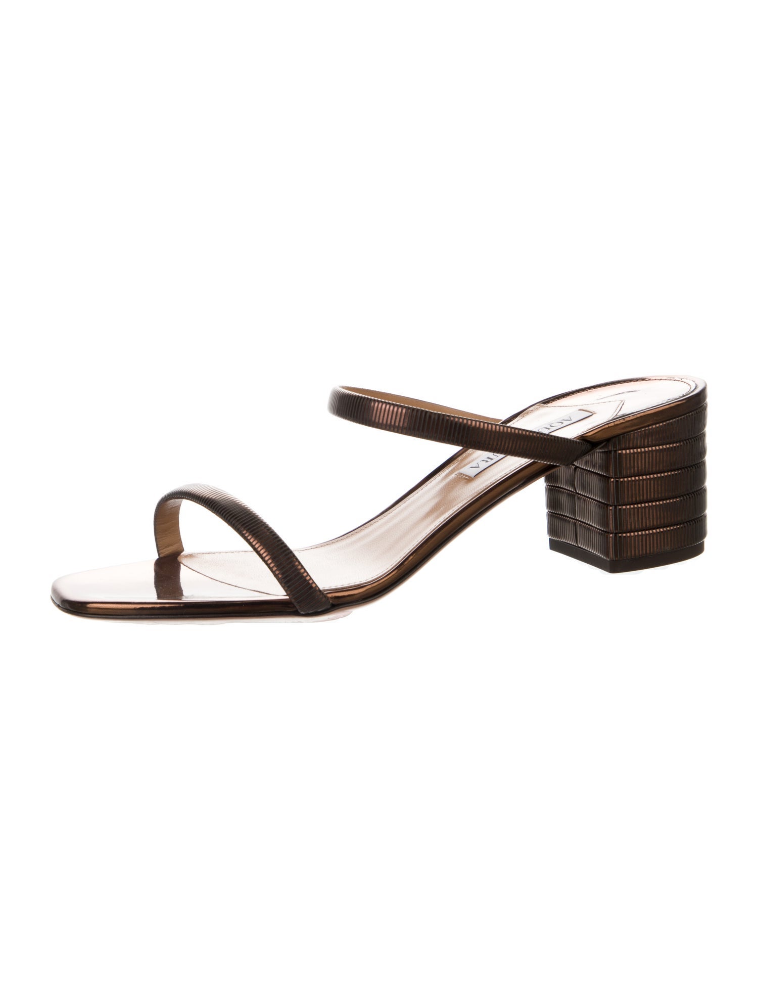 Aquazzura Patent Leather Slides