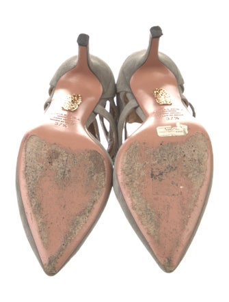 Aquazzura Suede T-Strap Pumps