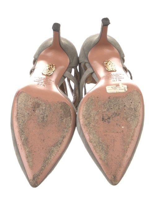 Aquazzura Suede T-Strap Pumps