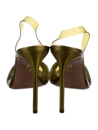 Aquazzura PVC Colorblock Pattern Slingback Pumps