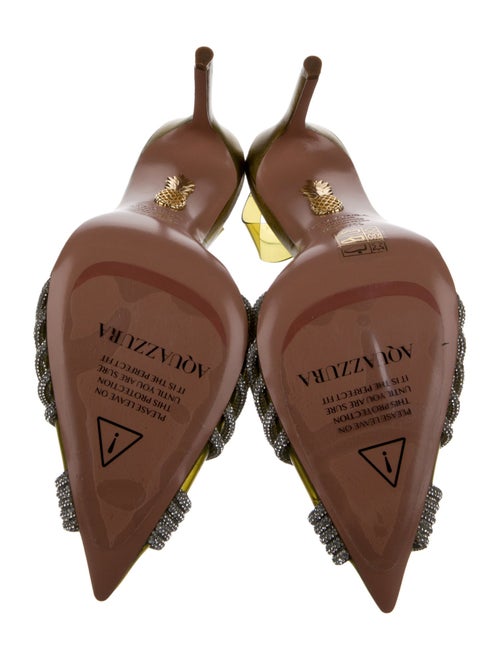 Aquazzura PVC Colorblock Pattern Slingback Pumps