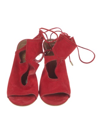 Aquazzura Suede Mules