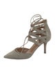 Aquazzura Suede T-Strap Pumps