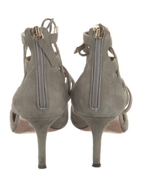 Aquazzura Suede T-Strap Pumps