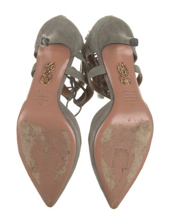 Aquazzura Suede T-Strap Pumps
