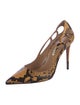 Aquazzura Leather Animal Print Pumps