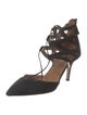 Aquazzura Suede T-Strap Pumps