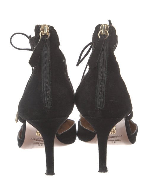 Aquazzura Suede T-Strap Pumps