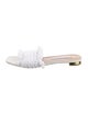 Aquazzura Straw Pom-Pom Embellishments Slides