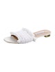 Aquazzura Straw Pom-Pom Embellishments Slides